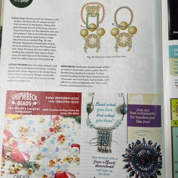 Beadwork Magazine Jewelry Crafting Book u Dec 2014 Jan 2015 Vol 18  No 1 - Picture 7 of 7